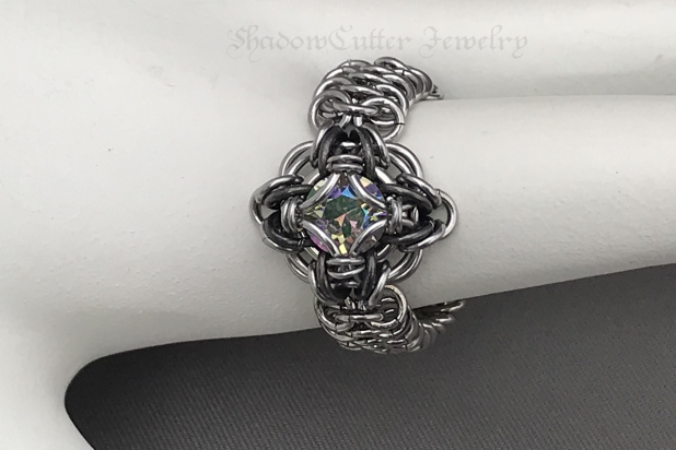 Stainless steel chainmaille ring paradise shine