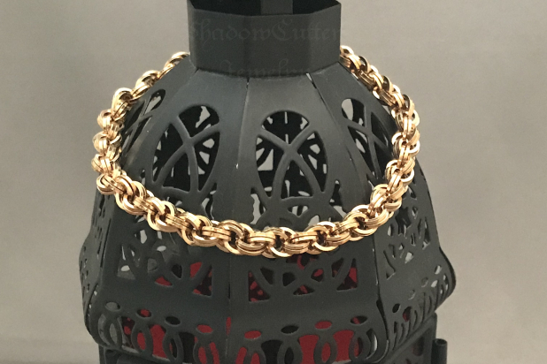 Chainmaille bracelet unisex bronze