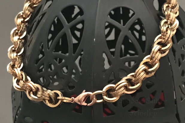 Bronze spiral Men's bracelet