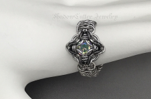 Celtic Labyrinth ring stainless steel chainmaille