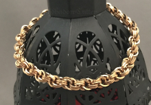 Square bronze spiral chainmaille bracelet